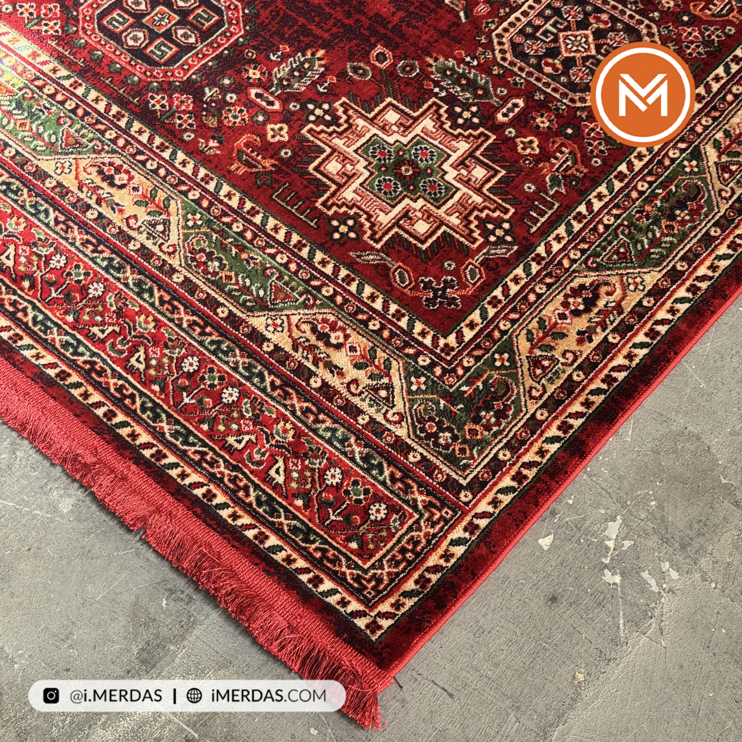 فرش گبه هرمس پلاس کد 6662 زمینه تمام رنگ